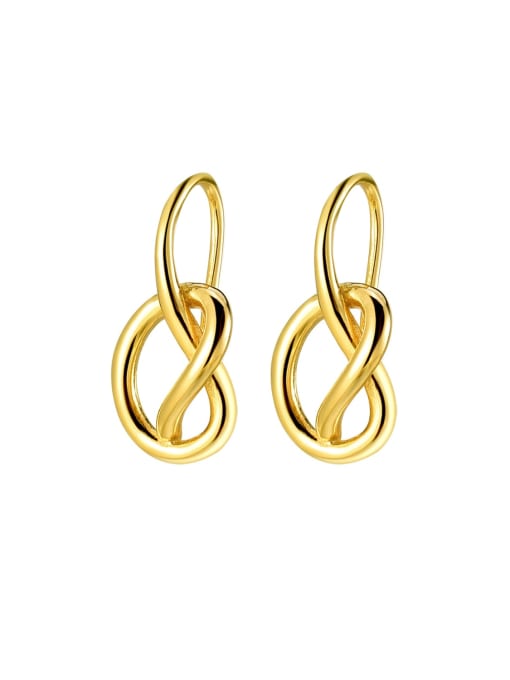 18K Gold 925 Sterling Silver Hollow  Heart Minimalist Hook Earring