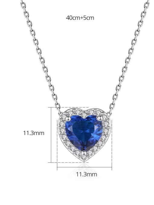 BLING SU Brass Cubic Zirconia Heart Luxury Necklace 3