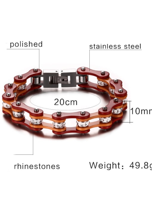 CONG Titanium Steel Geometric Vintage Link Bracelet 1