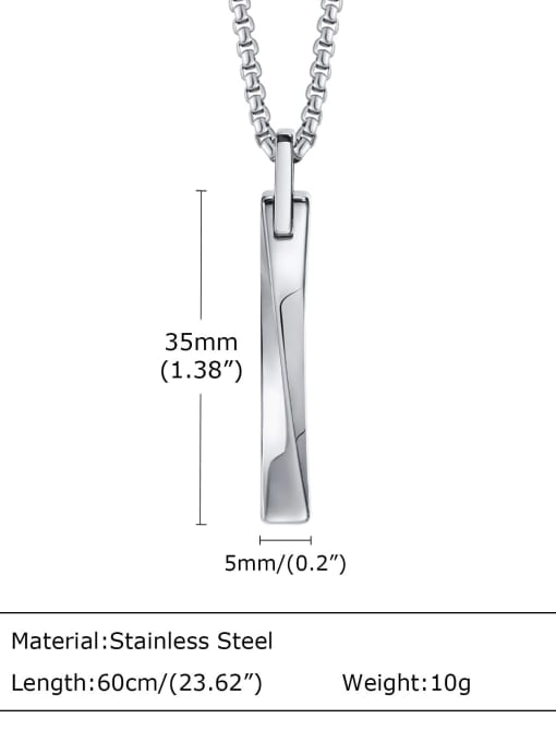 CONG Stainless steel Minimalist Geometric  Pendant 3