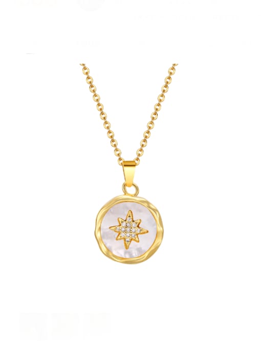 CONG Brass Shell Star Minimalist Necklace 0