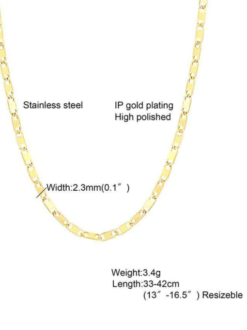LI MUMU Titanium Steel Geometric Minimalist Necklace 3