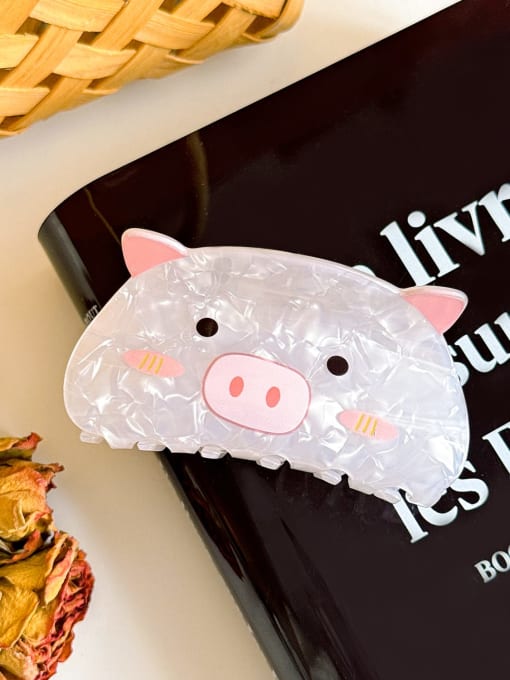 Pig 8.7cm Acrylic Trend Cat Alloy Multi Color Jaw Hair Claw