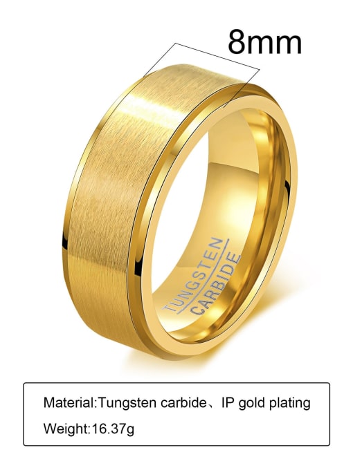 All Gold 7 12 Tungsten Geometric Minimalist Band Ring