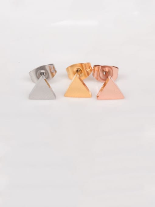 A TEEM Titanium Triangle Minimalist Stud Earring 3