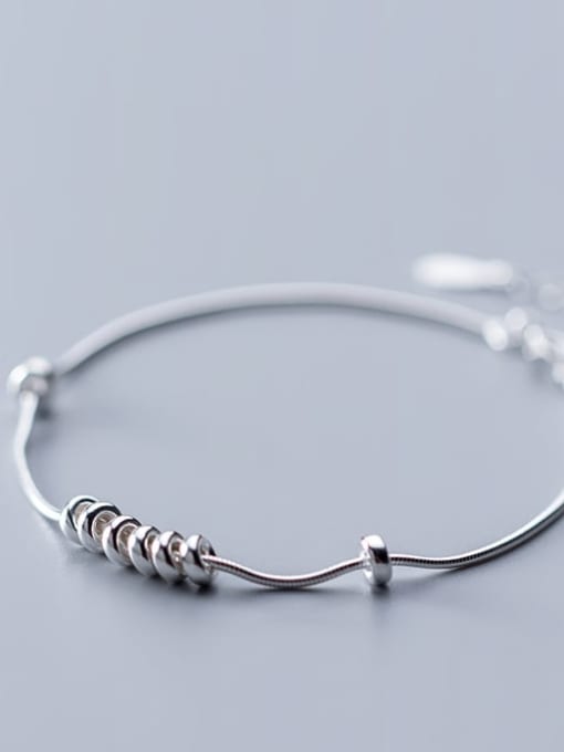 Rosh 925 Sterling Silver Round Minimalist Charm Bracelet 3