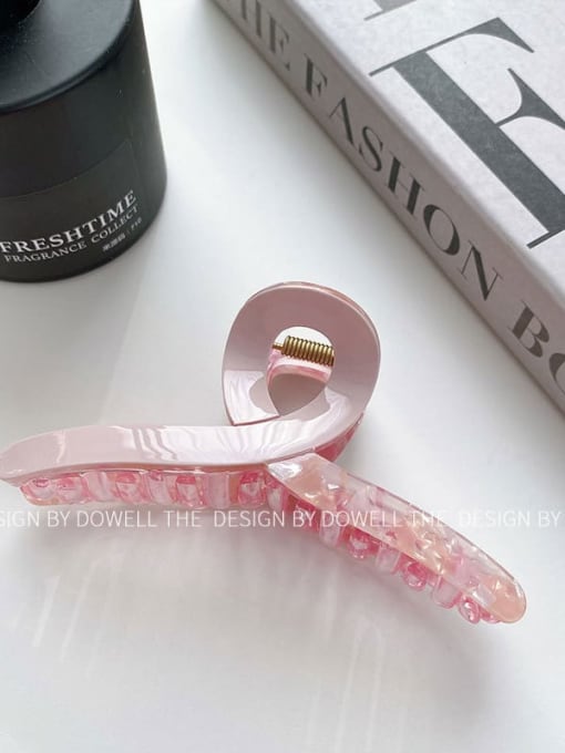 Pink streamer Cellulose Acetate Trend Geometric Alloy Multi Color Jaw Hair Claw