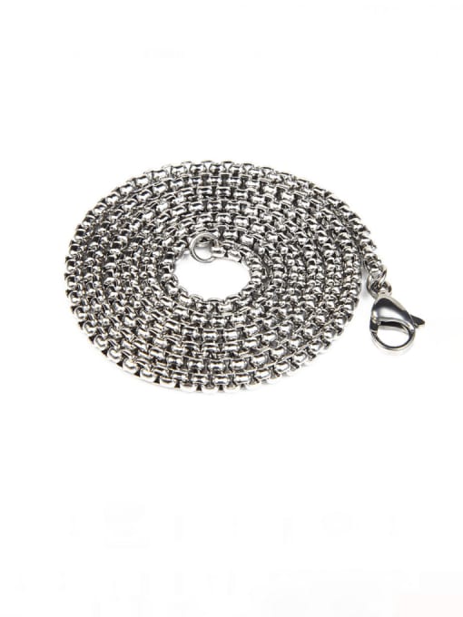 70cm long chain Titanium Steel Geometric Hip Hop Necklace