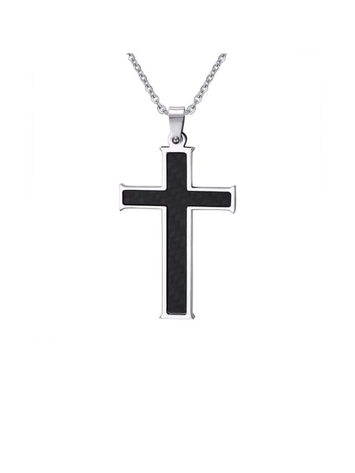 CONG Stainless Steel Cross Minimalist Regligious Necklace 0
