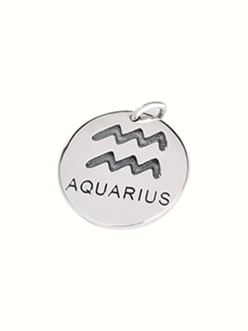 Aquarius (without chain) 925 Sterling Silver Constellation Vintage Necklace