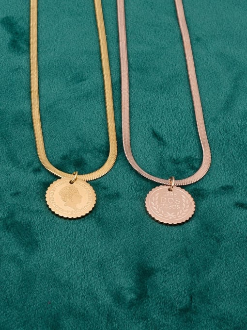 A TEEM Titanium Round Minimalist Necklace 0