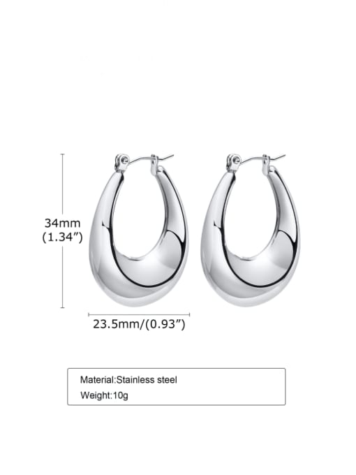 EH 280 Stainless steel Geometric Minimalist Huggie Earring