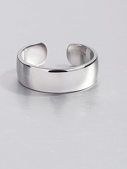HAHN 925 Sterling Silver smooth Geometric Minimalist Midi Ring 2