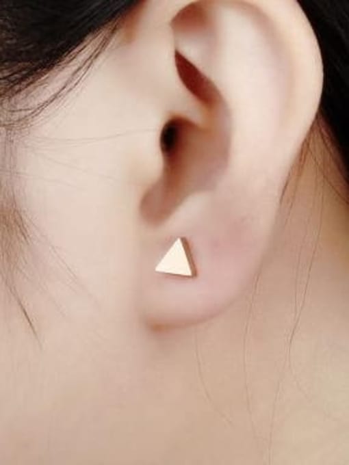 A TEEM Titanium Triangle Minimalist Stud Earring 1