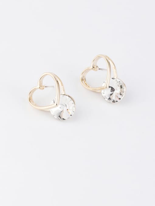 C love money Zinc Alloy Imitation Pearl White Star Minimalist Stud Earring