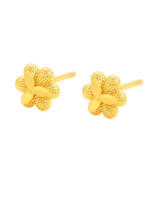 Small fresh flower earrings Alloy Flower Minimalist Stud Earring