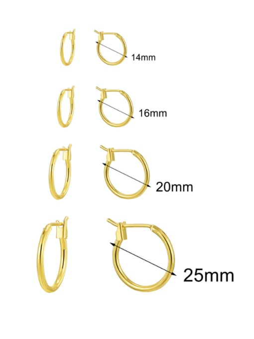 CHARME Brass Geometric Minimalist Hoop Earring 0