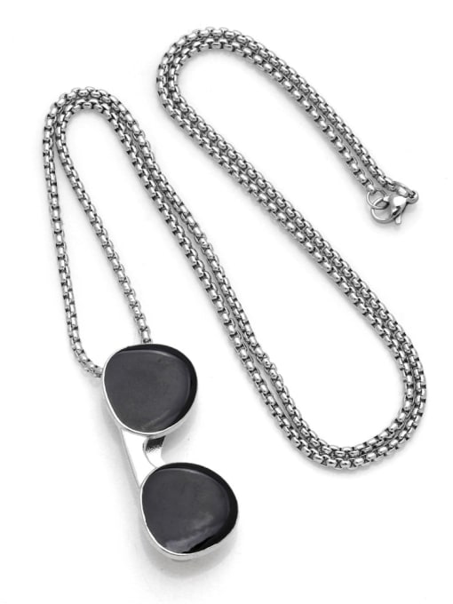 CC Stainless steel Chain Alloy Pendant Irregular Hip Hop Long Strand Necklace 0