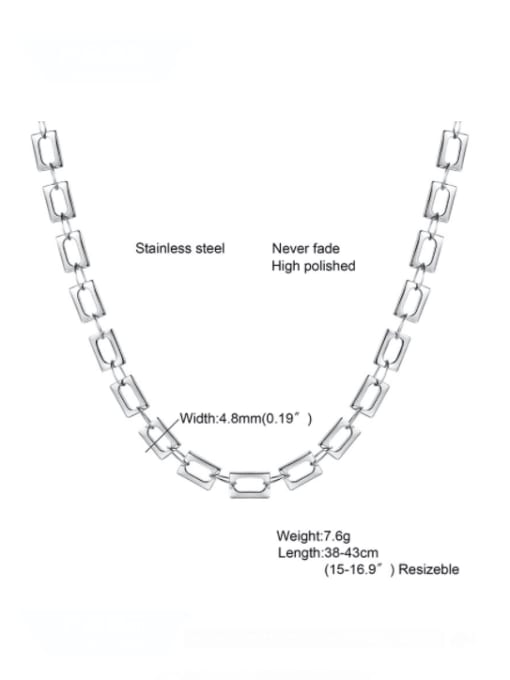 CONG Titanium Steel Hollow Geometric Minimalist Necklace 1