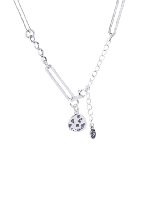 XBOX 925 Sterling Silver Vintage Hollow Chain Lariat Necklace