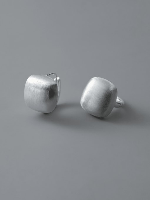 Rosh 925 Sterling Silver Square Minimalist Stud Earring 2