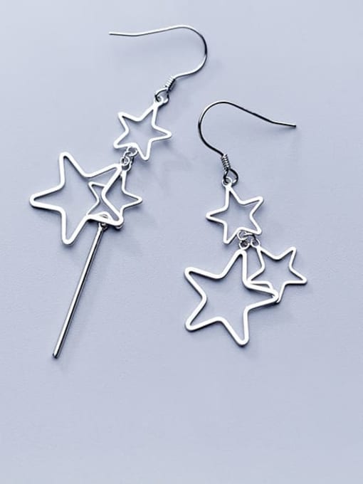 Rosh 925 Sterling Silver Star Minimalist Hook Earring 0