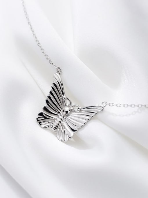 Rosh 925 Sterling Silver Butterfly Vintage Necklace