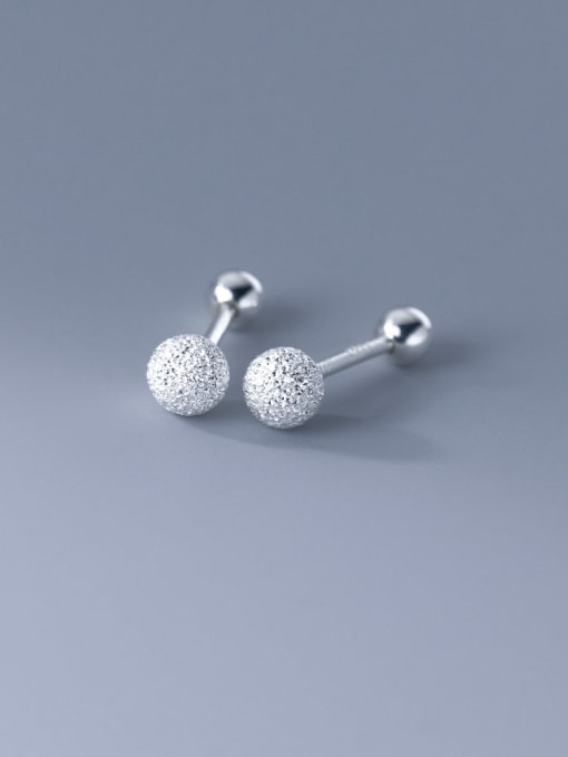 Rosh 925 Sterling Silver Bead Ball Minimalist Stud Earring 3