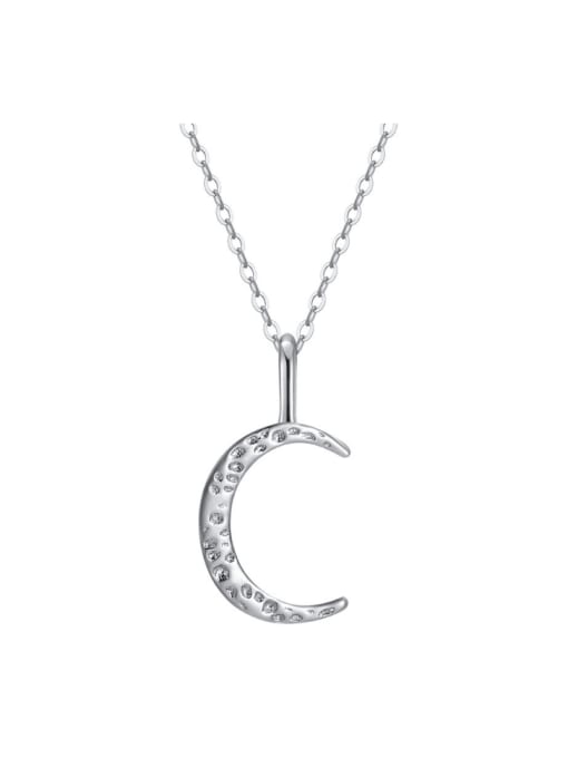 RINNTIN 925 Sterling Silver Moon Minimalist Necklace 1