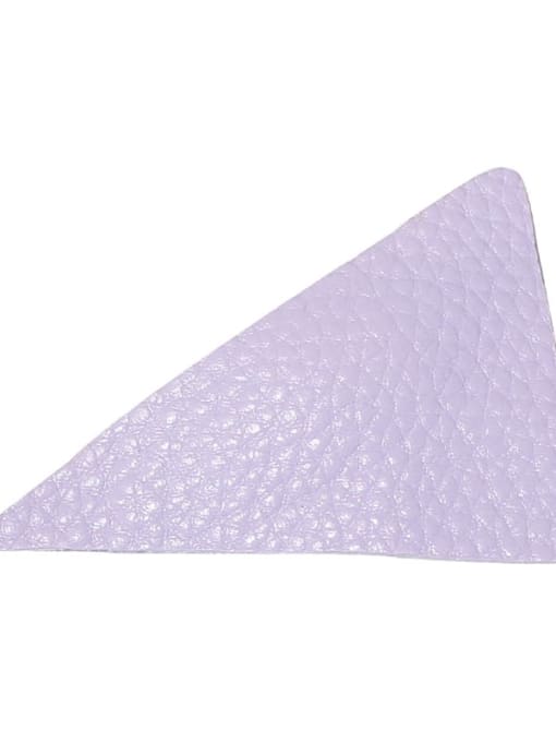 8 lavender purple triangle Alloy Leather Cute Geometric  Multi Color Hair Barrette