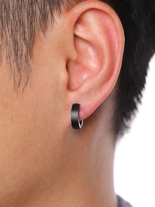 CONG Stainless steel Enamel Geometric Minimalist Earring Clip(Single Only One) 1