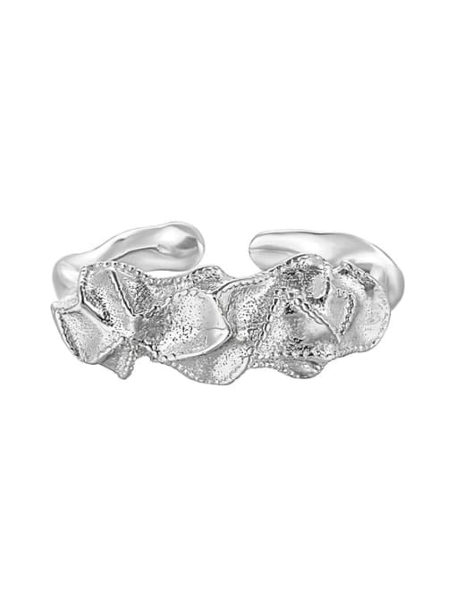 DAKA 925 Sterling Silver Irregular Vintage Band Ring 3