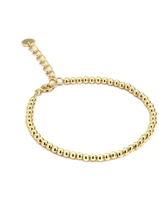 CHARME Brass Bead Round Minimalist Beaded Bracelet 4