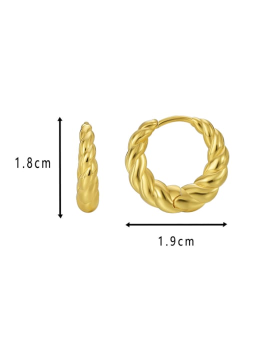 CHARME Brass Geometric Vintage Huggie Earring 1