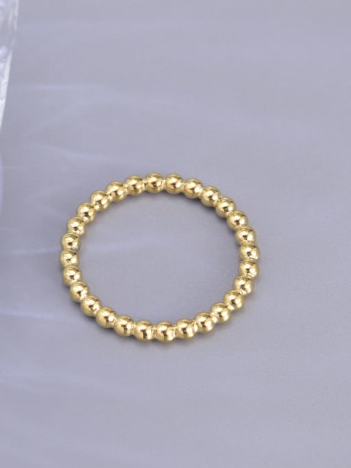 A TEEM Titanium Steel Geometric Minimalist Bead Ring 2