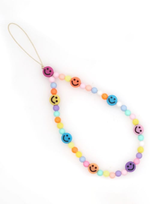 QT K210075C Multi Color Polymer Clay Smiley Bohemia Mobile Phone Accessories