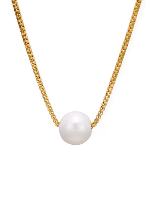 Style B white Alloy Imitation Pearl Geometric Minimalist Necklace