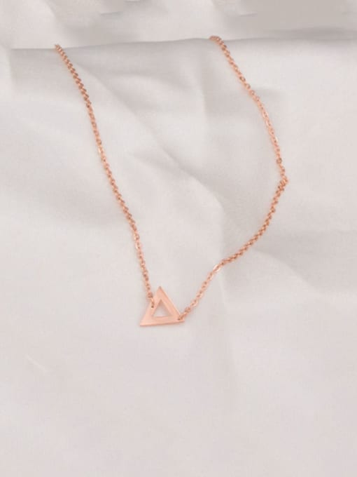 A TEEM Titanium Hollow Triangle Minimalist Choker Necklace 1