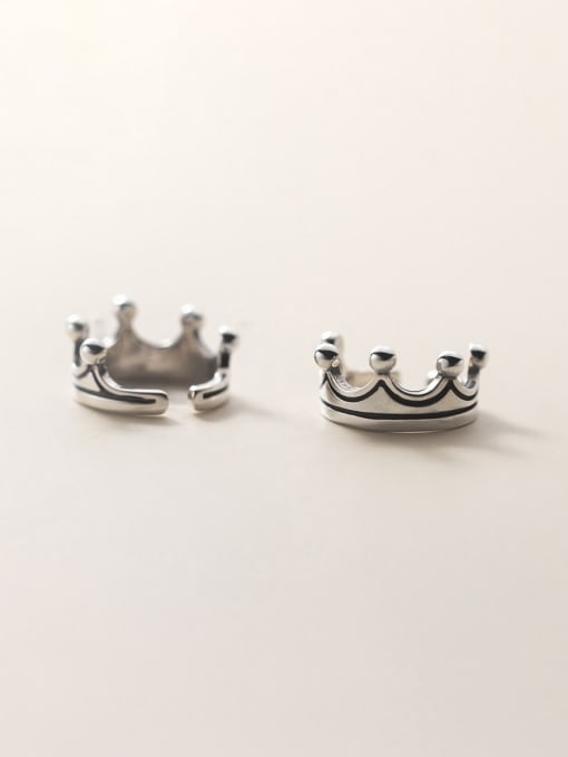 Rosh 925 Sterling Silver Crown Vintage Clip Earring 1