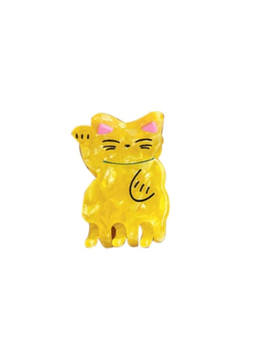 Cat 2.8cm Cellulose Acetate Minimalist Dog Alloy Jaw Hair Claw