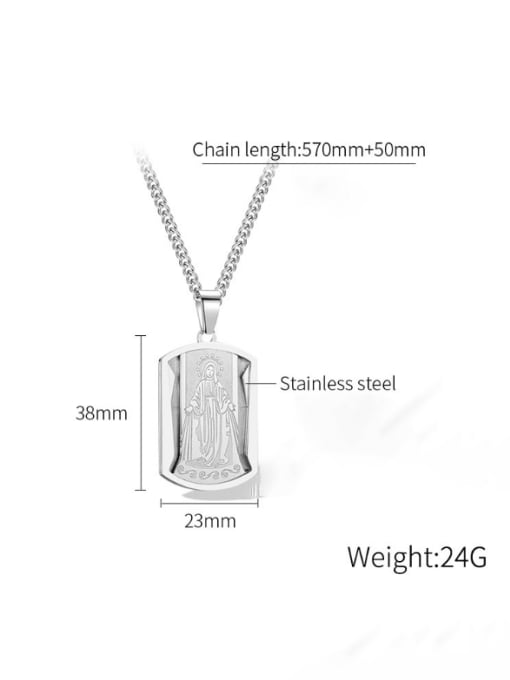 Open Sky Stainless steel Geometric Hip Hop Necklace 4