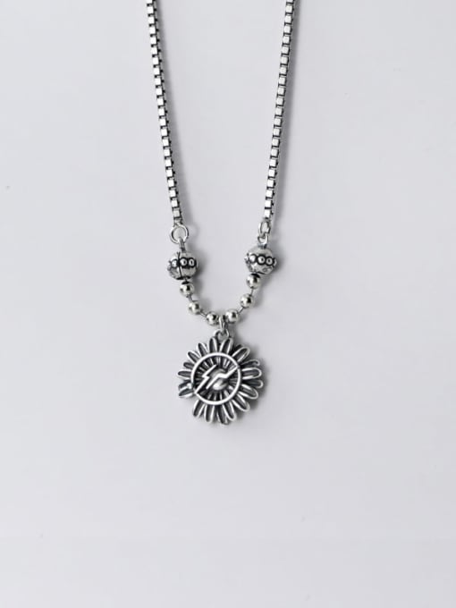 Rosh 925 Sterling Silver Vintage  Flower Necklace 1