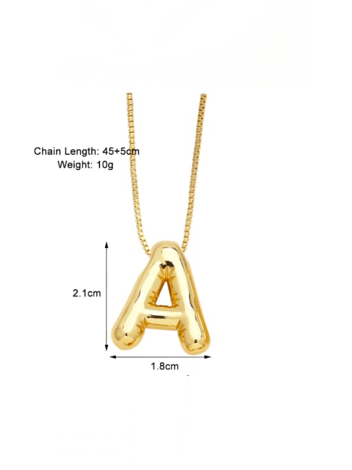 CC Brass Letter Minimalist Necklace 2