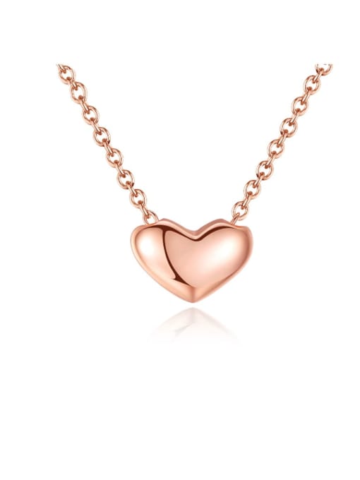 CCUI 925 Sterling Silver Simple fashion heart pendant Necklace