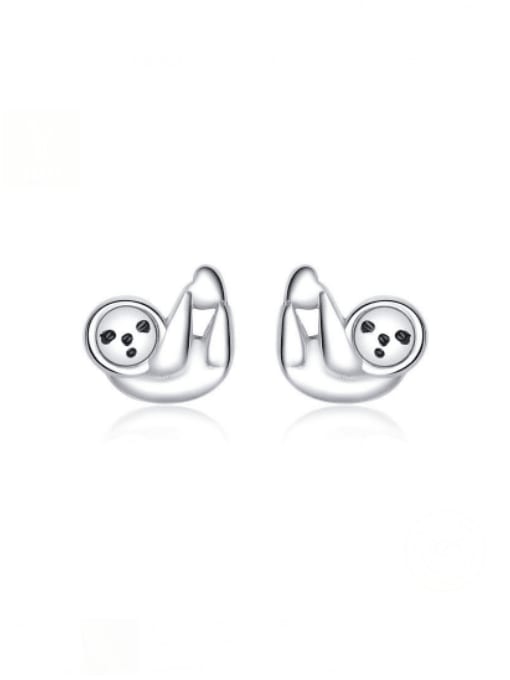 Jare 925 Sterling Silver Cute Animal Sloth Stud Earring 0