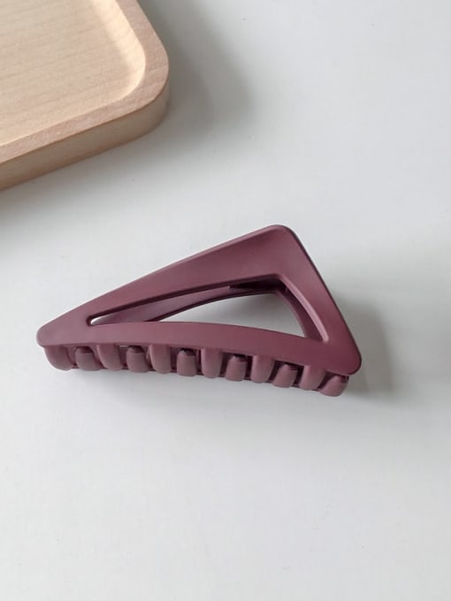 Wine Red 8 . 5cm Alloy Cellulose Acetate Vintage Triangle Jaw Hair Claw
