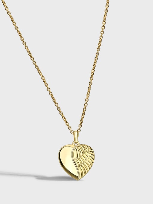 CHARME Brass Minimalist Heart  Pendant Necklace 0