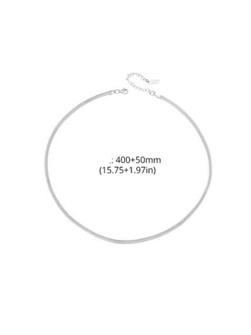 Jare 925 Sterling Silver Minimalist Wave  Necklace 2