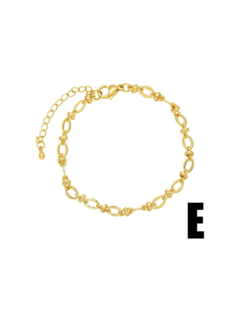 E Brass Enamel Evil Eye Hip Hop Link Bracelet