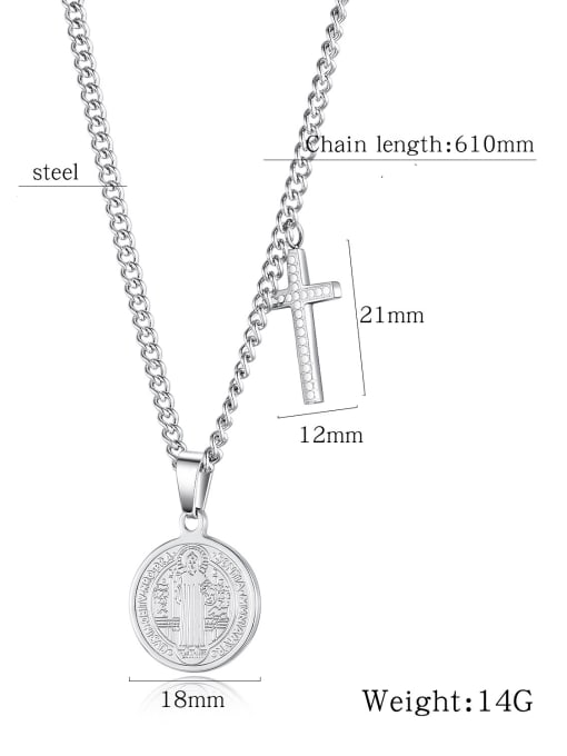 Open Sky Titanium Cross Minimalist Necklace 4